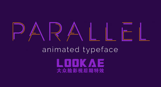 AE脚本-线条勾勒英文字体动画 Parallel Animated Typeface v1.0-精品资源站