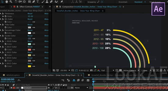 AE教程：信息数据柱状图统计动画制作教程 Lynda – After Effects Guru Animating Infographics-精品资源站