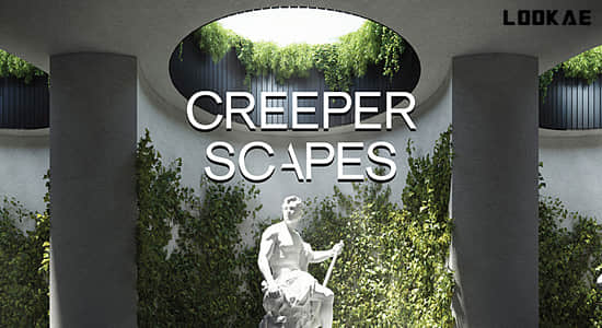 Blender预设-437个大自然植物藤蔓爬山虎花朵3D模型资产 Creeper Scapes-精品资源站