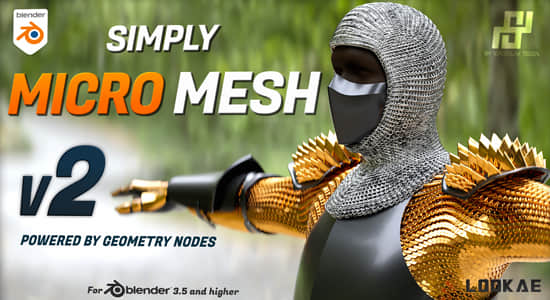 Blender插件-快速创建生成网格模型工具 Simply Micro Mesh v2.1-精品资源站
