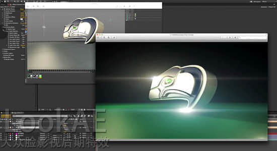 C4D+AE教程：三维立体LOGO制作 Create a 3D Extruded Logo inC4D and AE-精品资源站