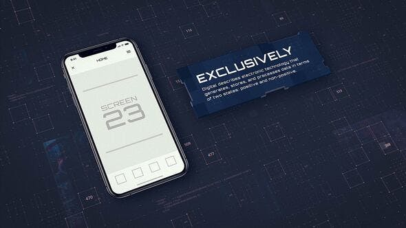AE模板-苹果iPhoneX手机APP应用介绍科技感动画片头Digital App Promo – iOS-精品资源站