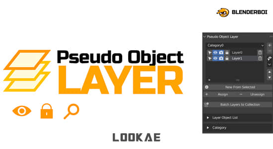 Blender插件-图层管理应用 Pseudo Object Layer V1.42-精品资源站