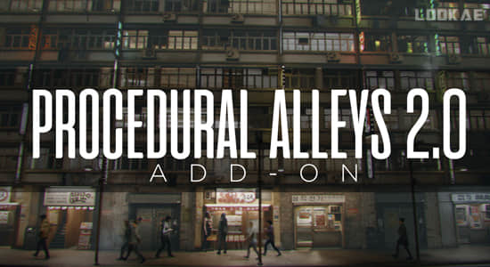Blender插件-三维楼房街道小巷场景模型生成器 Procedural Alleys V2.0+Assets预设库+使用教程-精品资源站