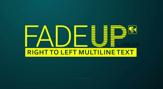 AE脚本-文字段落淡入淡出动画生成器 Fade Up RTL v1.51-精品资源站