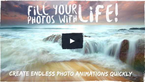 AE模板 – 静态图片局部流体循环动画特效 Living Stills Looping Photo Animator-精品资源站