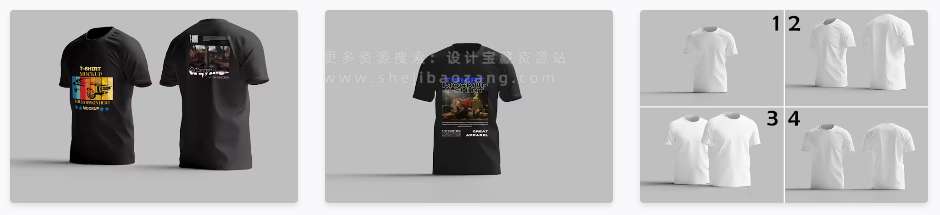 T恤短袖PS样机模版Tshirt Mockup