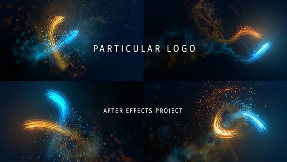 AE模板-漂亮粒子光束LOGO片头展示 Particular Logo (含音乐)-精品资源站