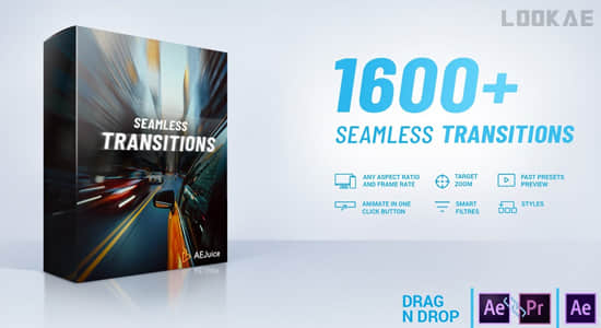 AE/PR模板-1600种视频无缝转场预设 Seamless Transitions-精品资源站