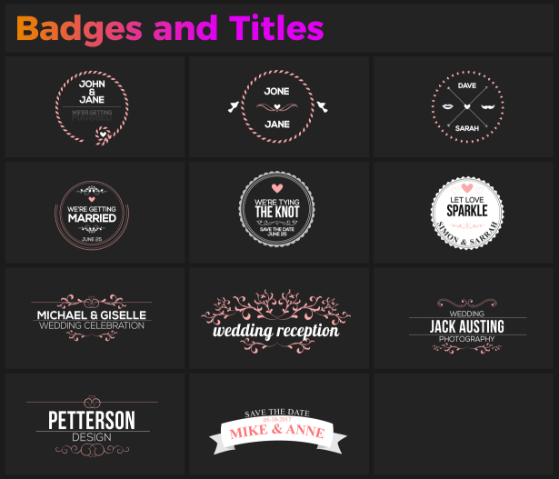 AE模板-860个时尚文字标题排版设计转场背景气泡图形元素动画V18