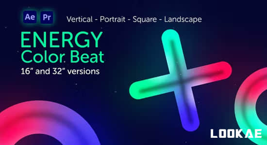 AE/PR模板-动感能量色彩快闪节奏文字标题展示片头 Energy Color Beat-精品资源站