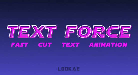 根据音频自动生成快闪文字标题动画AE脚本 Text Force v1.9.0+使用教程-精品资源站