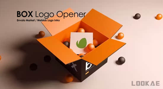 三维立体盒子打开LOGO标志展示开场片头AE模板 Box Product Logo-精品资源站