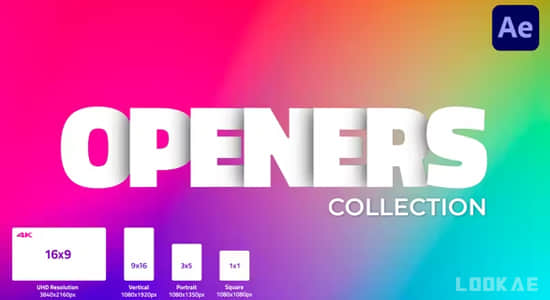 AE模板-10套时尚网络图形视频文字排版快闪动画片头 Openers Pack-精品资源站