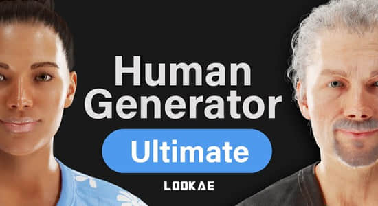 Blender插件-三维人物模型生成器 Human Generator Ultimate 4.0.21+预设-精品资源站