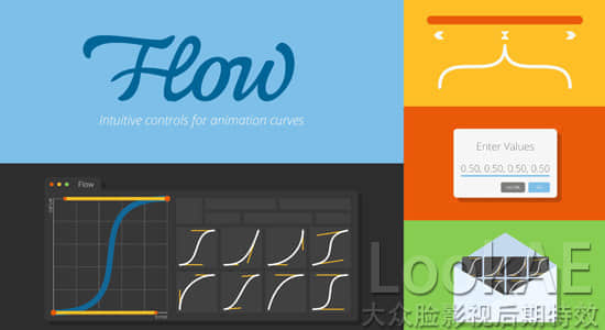 Win/Mac版：AE脚本：关键帧缓入缓出曲线调节脚本 AEscripts Flow 1.0.2 + 使用教程-精品资源站