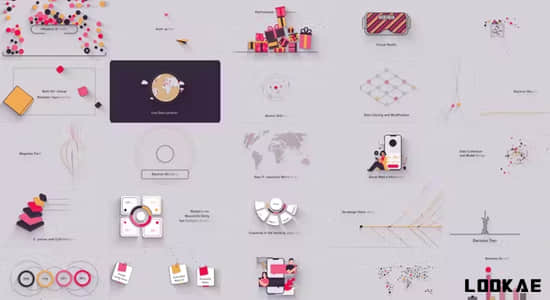 AE模板-74个精美简洁创意讲解图形设计MG动画 Minimal Design Explainer video Kit-精品资源站