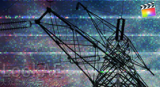 FCPX转场插件：信号噪波图像闪烁干扰特效转场 TranStatic-精品资源站