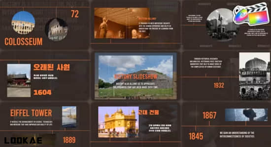 FCPX插件-公司企业时间线发展历程回顾展示动画 History Slideshow-精品资源站