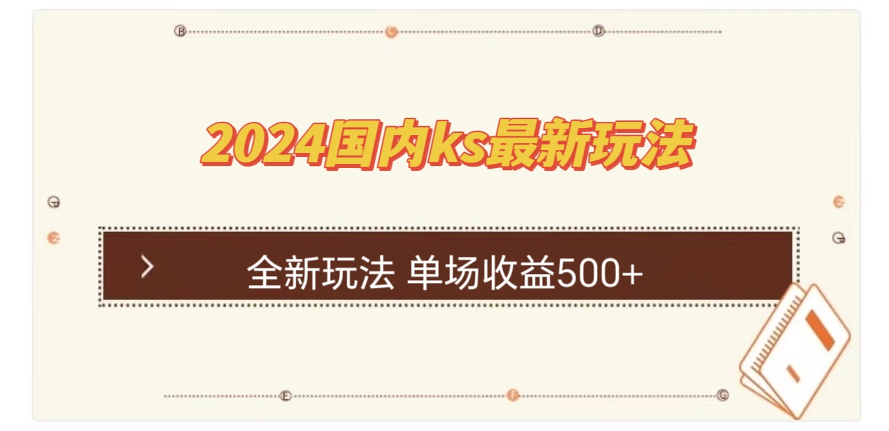 （12779期）国内ks最新玩法 单场收益500+-精品资源站