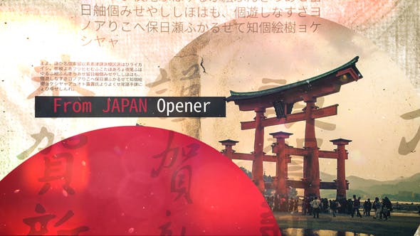 AE模板-日本古风图文介绍展示动画片头 From Japan Opener-精品资源站