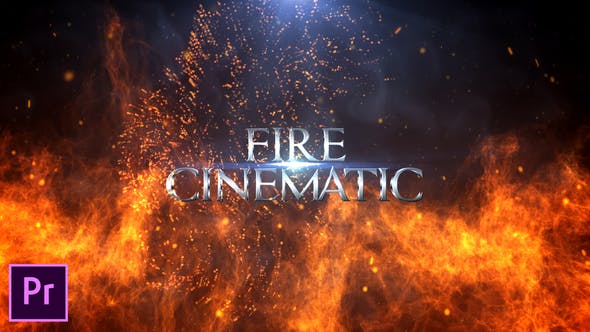 Premiere预设-震撼火焰燃烧火星粒子背景文字标题开场影视片头 Fire Cinematic Titles-精品资源站