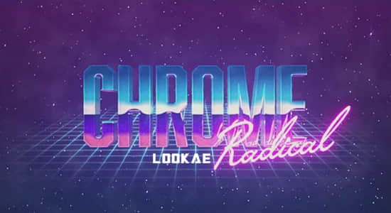 AE教程-80年代复古怀旧文字标题动画制作 The Retro Chrome Look in After Effects-精品资源站