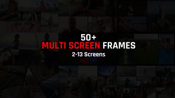 AE模板-50组动态分屏多画面组合预设 Multi Screen Frames Pack-精品资源站