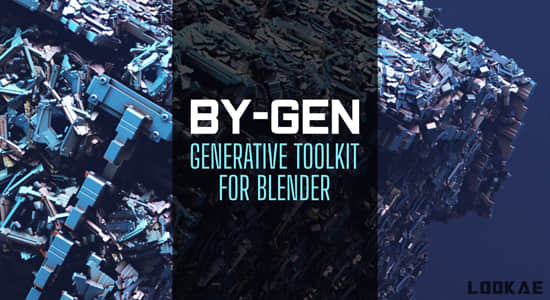 抽象艺术作品生成器Blender插件 BY-GEN v9.2-精品资源站