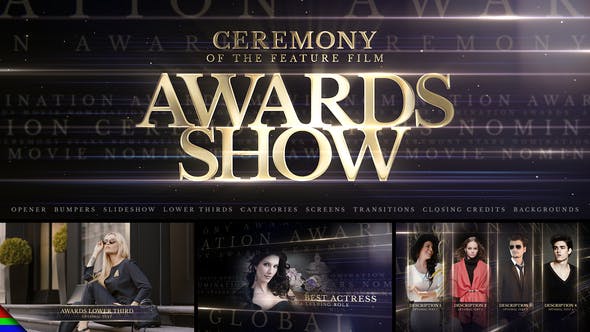 AE模板-大气公司企业年会活动颁奖典礼开场片头包装 Awards-精品资源站