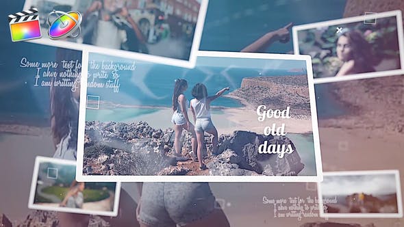 FCPX模板-愉快欢乐家庭相册幻灯片图文展示动画 Good old days+使用教程-精品资源站