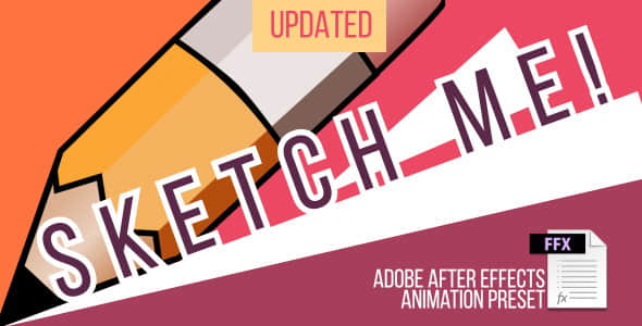 AE预设：手绘卡通素描抖动文字标题动画预设 Animation Preset-精品资源站