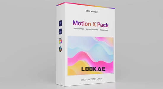 4K视频素材-205个手绘卡通彩色渐变背景转场过渡动态图形动画 Motion X Pack-精品资源站