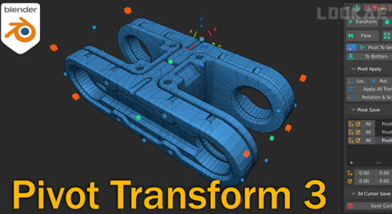 Blender插件-三维模型中心点变换移动工具 Pivot Transform V4.0-精品资源站