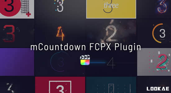 FCPX插件-30个时尚精美数字倒计时开场片头动画 mCountdown-精品资源站