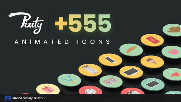 PR预设-555个扁平化Icon图标MG小动画 Pixity Animated Icons for Premiere Pro-精品资源站
