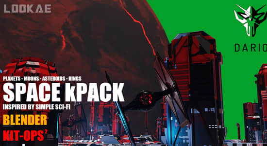 Blender插件-科幻太空星球三维场景生成器 Kit Ops – Space Kpack + 视频教程-精品资源站