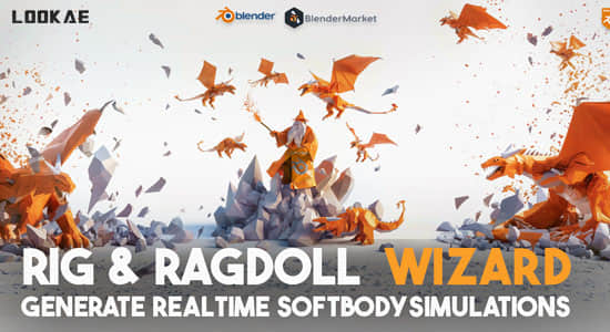 人物角色模型骨骼自动绑定布偶生成器Blender插件 Auto Rig & Ragdoll Wizard v1.0.1-精品资源站