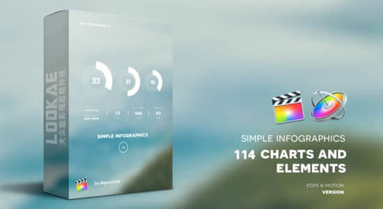 FCPX插件-114种简洁公司企业信息数据统计图文报表动画-精品资源站
