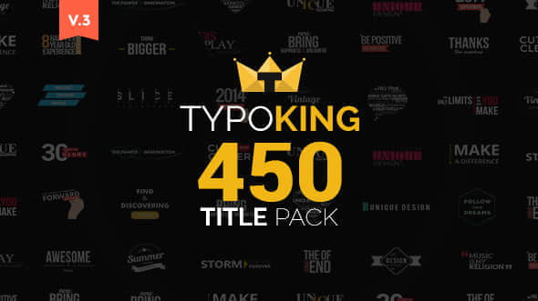 AE脚本+模板：450种精品个性文字标题排版动画 TypoKing Kinetic Typography Text-精品资源站