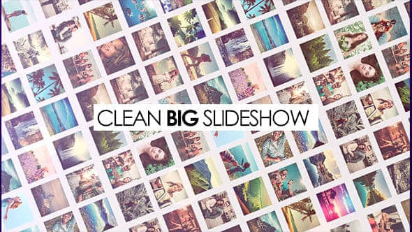 Apple Motion模板-多图片照片墙相册展示Clean Big Slideshow-精品资源站