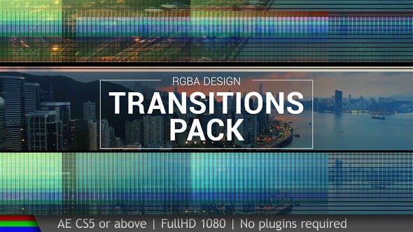 AE模板-70个故障干扰毛刺像素损坏切割信号失真转场 Transitions-精品资源站