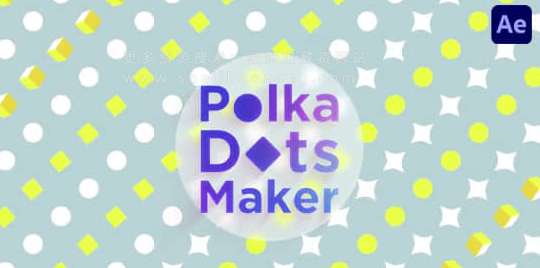 MG动画圆点矩阵排列AE脚本效果生成-Polka Dots Maker v1.2+使用教程