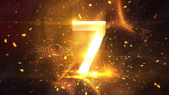 AE模板-震撼闪耀金色粒子10秒倒计时开场片头动画 Luxury Countdown 4K-精品资源站