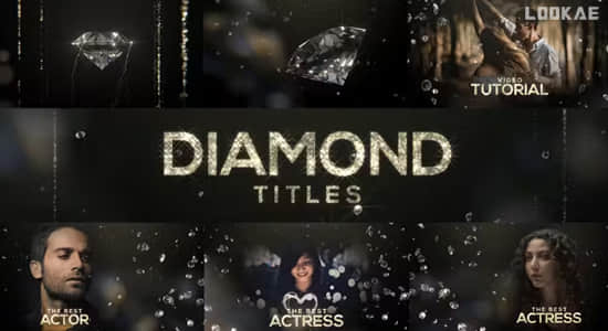 AE模板-钻石闪耀发光标题图文展示动画 Diamond Titles-精品资源站