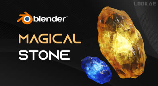 Blender预设-魔法能量宝石发光着色器资产 Glowing Magical Energy Stone-精品资源站