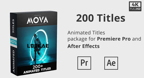 AE/PR模板-200个简单实用文字大标题动画预设 Mova Cinematic Titles-精品资源站