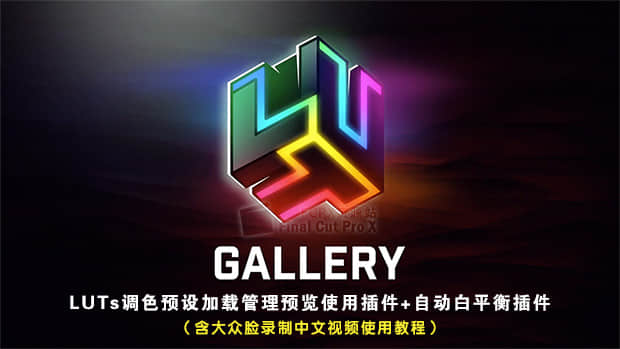 FCPX插件：LUTs调色预设加载管理预览使用插件+自动白平衡插件 LUT Gallery（含中文使用教程）-精品资源站