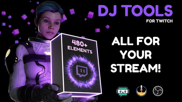 AE模板-480种舞美场景VJ视觉背景动画搭建工具 DJ Tools For Streaming-精品资源站