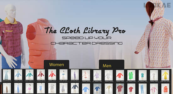 真实服装衣服预设Blender插件 The Cloth Library 2-精品资源站